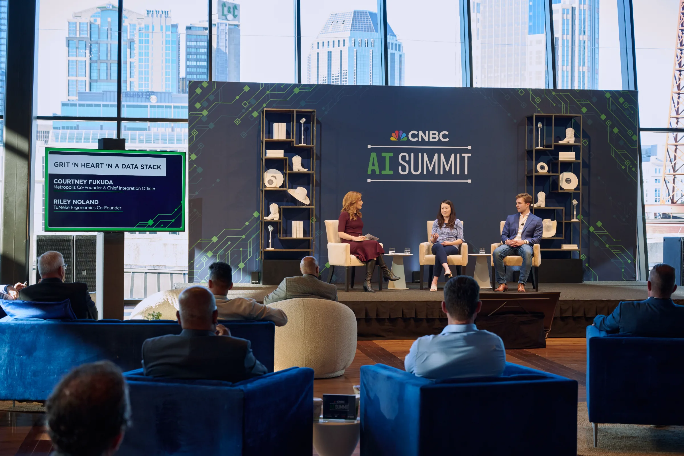 Professional photographer at corporate event